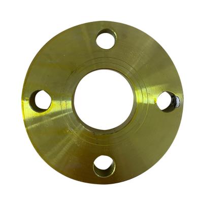 China Yellow Painting ANSI Pipe Flange RF FF Carbon Steel Plate Flange for sale