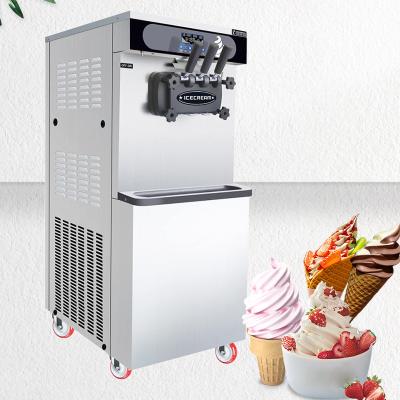 中国 MUXUE ice cream maker three flavor soft ice cream machine ice cream making machine maquina de sorvete 24/30/36/50 l/h 販売のため