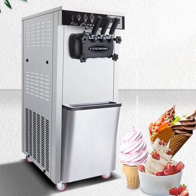 中国 MUXUE ice cream maker soft cone serve 3 flavors maquina de helado brave man vertical commercial frozen yogurt ice cream making machine 20L/H 販売のため