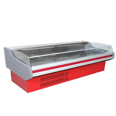 China MUXUE Single-temperature meat display fresher commercial supermarket open seafood display refrigeration equipment MX-XRG3000F Te koop