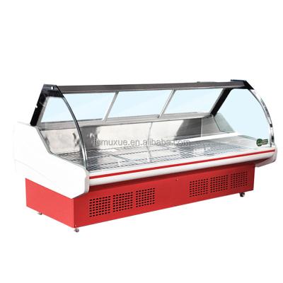 China Single-temperature MUXUE Deli Commercial Display Fridge Meat Display Supermarket Grocery Food Display Cooling Chiller MX-SSG3000F Te koop