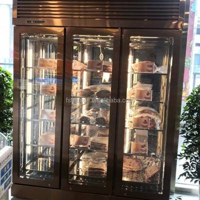 China MUXUE Single-temperature Cooler Beef Ager Fridge Commercial Use Dry Aged Meat Refrigerator 3 Door Te koop