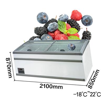 China MUXUE Single-temperature Chest Freezer Refrigerator Supermarket Commercial Combination Island Freezer - Frost Free 850L Combination Side Freezer for sale