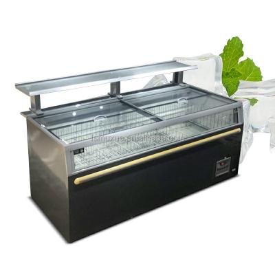 China MUXUE Single-temperature Propane Chest Freezers Fridge Supermarket Island Freezer 2500 Side MX-ZCD-L250S-S4 for sale