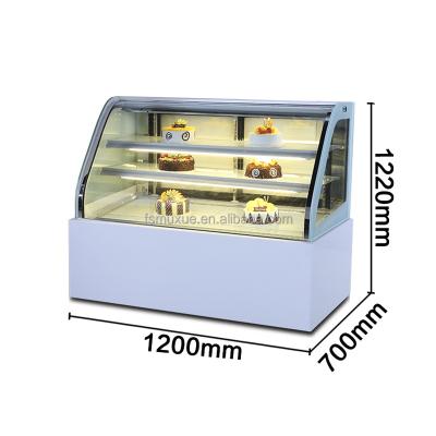 China MUXUE Single-temperature cake Refrigerater showcase bakery display refrigerated cabinet vitrinas refrigeradas MX-DGG1200F-S for sale