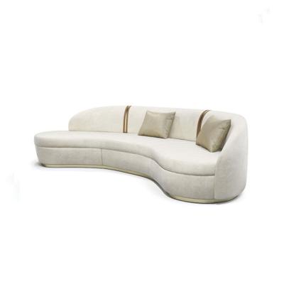 China Adjustable Lightweight Luxury Living Room Sofa Modern White Seater Couch (Other) Metal Legs Living Room Gold Sofa for sale