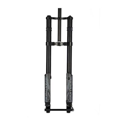 China Front Fork For Downhill Bike 4.0 Mountain Bikes FAT Mountain Bikes Dual Air Suspension Aluminum Alloy Crown Inverted E-Bike Front Fork For Downhill Bike for sale