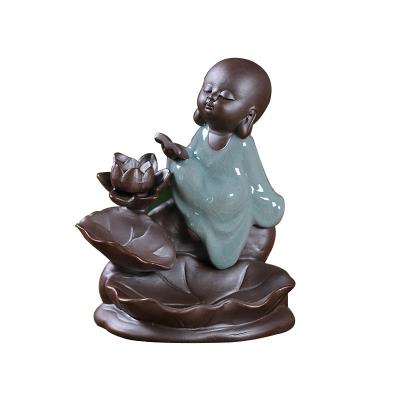 China Chinese Incense Factory Price Mini Monk Backflow Incense Burner Holder Waterfall Censer for sale