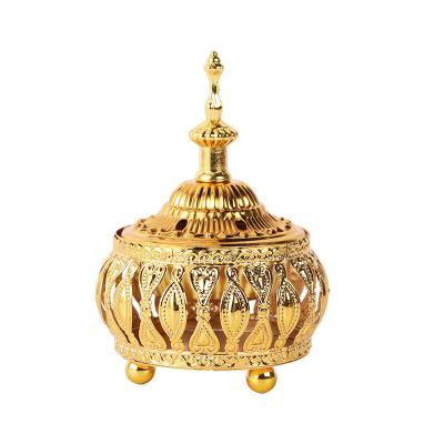 China Indian Incense Style Metal Sensitive Medium Eastern Europe Censer For Buddhist Temple Censer Stick Holder Bakhoor Burner for sale