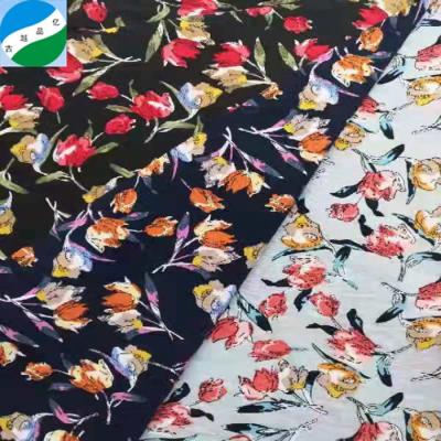 China Hot-selling new style Tear-resistant printed rayon spandex fabric clothing stock for sale