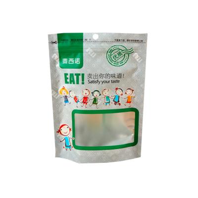 China Factory OEM Reusable Window Food Pouch Freezer Bags White Ziplock Food Bags Moisture Proof Bag for sale