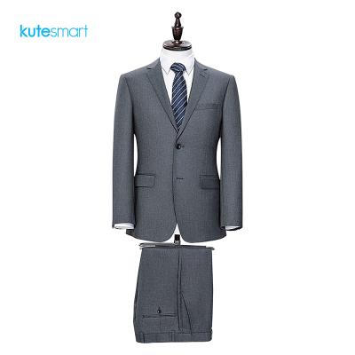 China Breathable Classic Bespoke Mens Suit Faux Wool Tailor Suit 2 Piece Set Blazer Suit For Men for sale