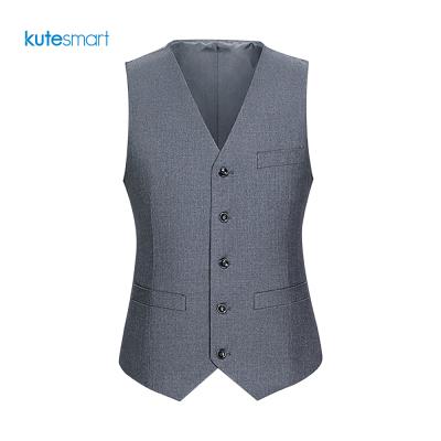 China Anti-Wrinkle Formal Service Casual Men's Waistcoat Solid Men's Vests And Vests for sale