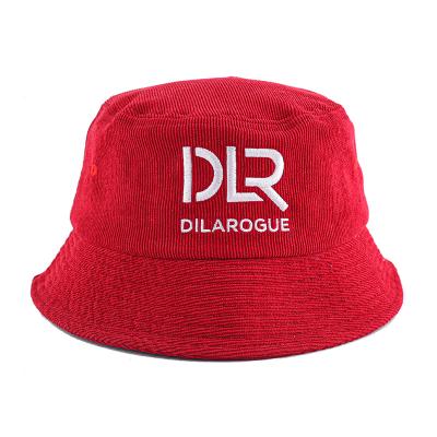 China Custom Logo Bucket Hat Soft And Breathable Hot Selling Reversible Corduroy Bucket Hat for sale