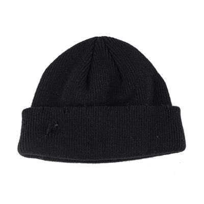 China JOINT Custom Logo Men's Skullcap Hats Plain Ribbed Fisherman Skullcap for sale