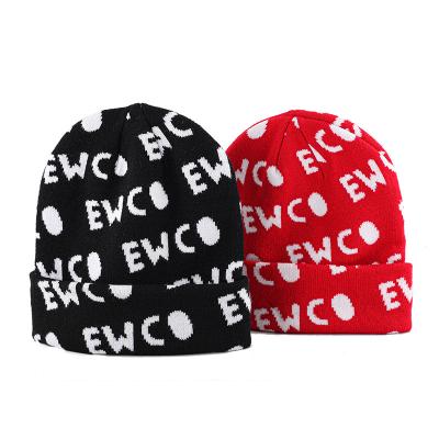 China COMMON Custom Knit Pattern Logo Winter Hats Beanie High Quality for sale