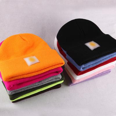 China New Design Embroidery Hats COMMON Candy Color Unisex Beanie Knit Designer Knitted Cap Winter Hats for sale