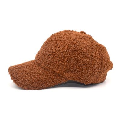 China Wholesale Custom Azo Free Sherpa Hat New York Sherpa Fur Autumn And Winter Fashion Baseball Hat for sale