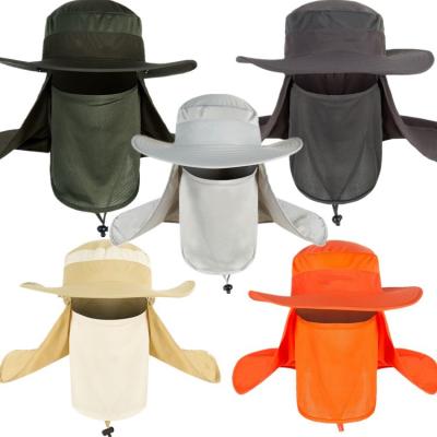 China Sunproof Sun Shading Mountaineering Fisherman Hat Cycling Head Cover Fishing Breathable Insect Hat for sale