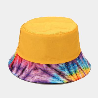 China wholesale Azo Free Tie Dye Bucket Hat Summer Bucket Hat Double Side Tie Dye for sale