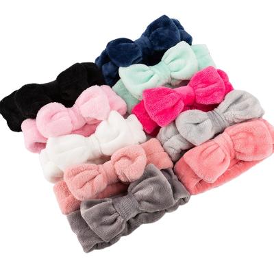 China 2021 Material Friendly Ladies Fall Winter Luxury Hair Accessories Elastic Headbands Plain Tie Bow Headbands For Women for sale