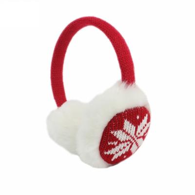 China Wholesale Custom Ear Cover Bunny Rabbit Fur Plush Earmuffs Logo Anorak Women Winter Knit Warmer Christmas Snow Deer Fluffy Adults Size for sale