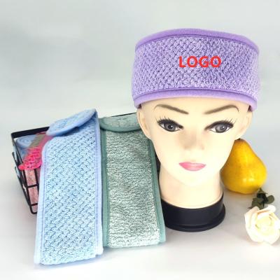 China Hot Selling Spa Facial Headband Towel Cloth Cloth Main Wrap Terry Cloth Headband Stretch Towel for Makeup and Bath Sports Women for sale