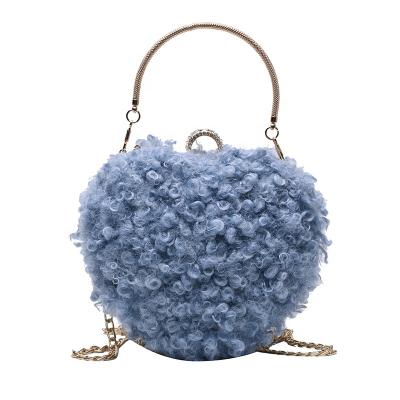 China Fashoion Fashion Factory OEM Mini Shoulder Bag Faux Fur Plush Cross Body Bags Luxury Women Handbags for sale