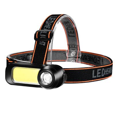 China Strong Rechargeable COB LED Headlight + COB LED USB Light Night Light Outdoor Head-Mounted Strong Light Fishing Cycling Camping Boosting Headlamp for sale