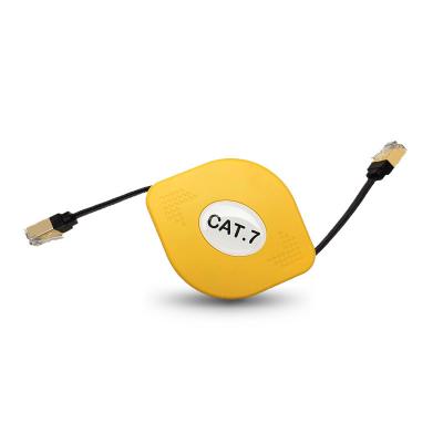 China Telecom communication 1.5m portable shrinkable telescopic network cable plug cat7 network protected jumper for sale