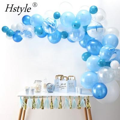 China Eco-friendly Garland Birthday Bridal Wedding Party Decoration Balloon Party Blue White Balloons Arch Kit SET0112 for sale