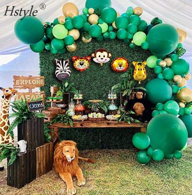 China 2020 New Eco-Friendly Balloon Garland Kit Favors Safari Theme Party Supplies 110 PCS Jungle For Kids Boys Birthday Baby Shower Decor SET0655 for sale