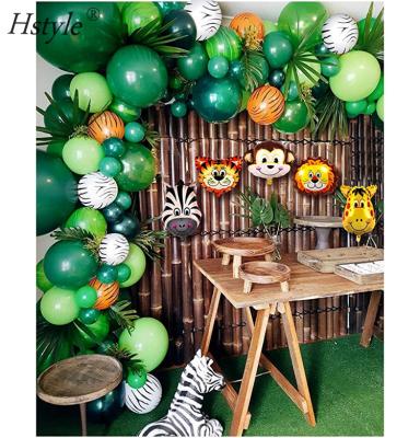 China 2021 Eco-Friendly Balloon Garland Kit Favors Safari Theme Party Supplies 102PCS Rising Jungle For Kids Birthday Baby Shower Decor SET0650 for sale