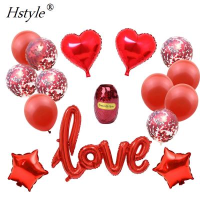 China Eco-Friendly Love Valentine Balloons Kit Pack of 15 - Valentine's Day Decorations Supplies SET315 for sale