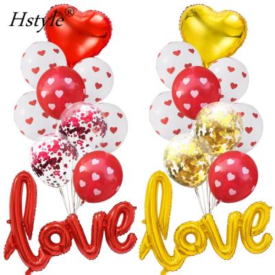 China Eco-Friendly LOVE Alphabet Letters Foil Balloons Set For Valentine's Day Wedding Birthday Engagement Bridal Shower SET503 for sale