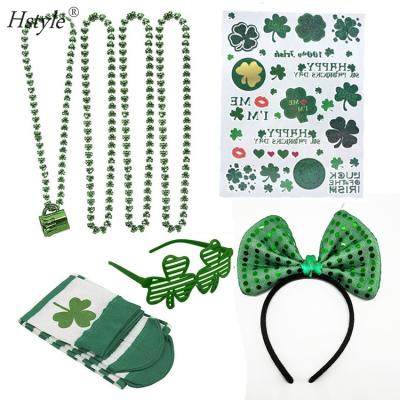 China Eco-friendly Equipment Irish Shamrock Festival St. Patrick's Day Shamrock Jars Necklaces St. Patrick's Day Temporary Tattoos ST655 for sale