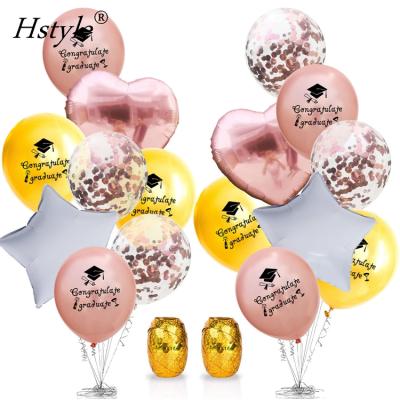 China Eco-Friendly Congratulate Graduate Letter Balloons Decorative 2021 Graduation Balloons Congratulations Graduate Party Supplies SET508 for sale