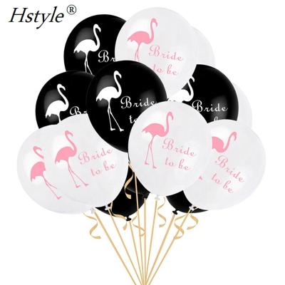 China Eco-Friendly Flamingo Printed Latex Balloons Bride To Be Hen Party Bachelor Party Decoration Balloon 339B for sale