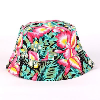 China Custom Embroidery Durable Wholesale Cheap Bucket Hat Flower Logo Summer Cap for sale