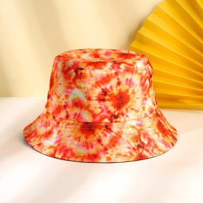 China New promotion summer trend leisure 3d gradient color durable best-selling tie-dyed outdoor fisherman hat retro for sale