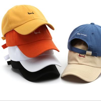 China 2023 COMMON Wholesale Unisex Adjustable Cotton 6 Panel Baseball Cap Hats With Embroidery Letter Sun Outdoor Hat For Men's Baseball Cap for sale