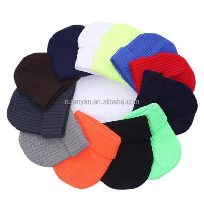 China New COMMON wholesale striped acrylic wool hat without brim knitted hat for sale