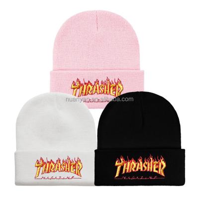 China 2023 New COMMON Winter Hats Men And Women Warm Wool Embroidery Knitted Beanie Hats Hip Hop Hat for sale