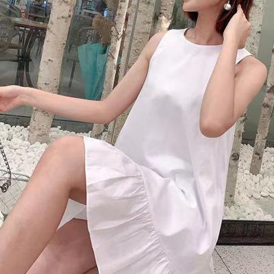 China Hot Selling Breathable Cheap Hot Sale Women's Sexy Short White Wedding Dress A-Line Slim Elegant Casual Slim Sleeveless Mini for sale