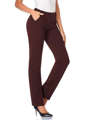 China Custom Women's Breathable Long Pants And Trousers For Ladies High Waist Casual Black Trousers Pencil Pants for sale