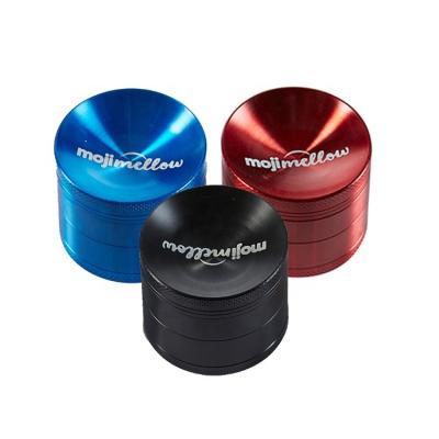 China 4 Layer Herb Grinder Smoking Accessories Custom Logo Double Blade 50mm Laser Engraved Tobacco Grinder for sale