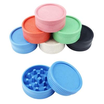 China 2 Layers Tobacco Eco-friendly Lightweight Biodegradable Plastic Weed Grinder Custom Logo for sale