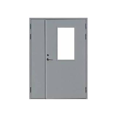 China Modern Hollow Metal Double Doors Rated Stainless Steel Fire Door for sale