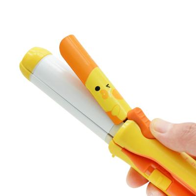 China Hotel Mini Hair Straightener Curl 2 in 1 Hesitant Hair Curler Constant Temperature Cartoon Curling Iron for sale