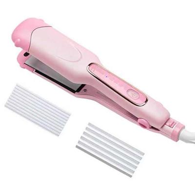 China Hotel Hair Straightener Ceramic Iron with Three Replaceable Plates Make Hair Roots Fluffy Professional Hair Straightener for Women for sale